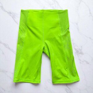 ATHLETA Women's Stay Fly 9" Neon Lime Yellow Shorts Size XS